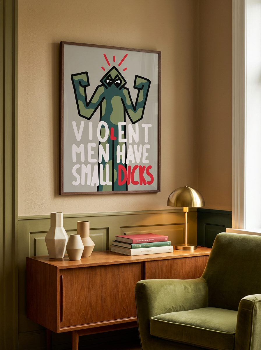 VIOLENT MEN HAVE SMALL D*CKS - Matte Poster