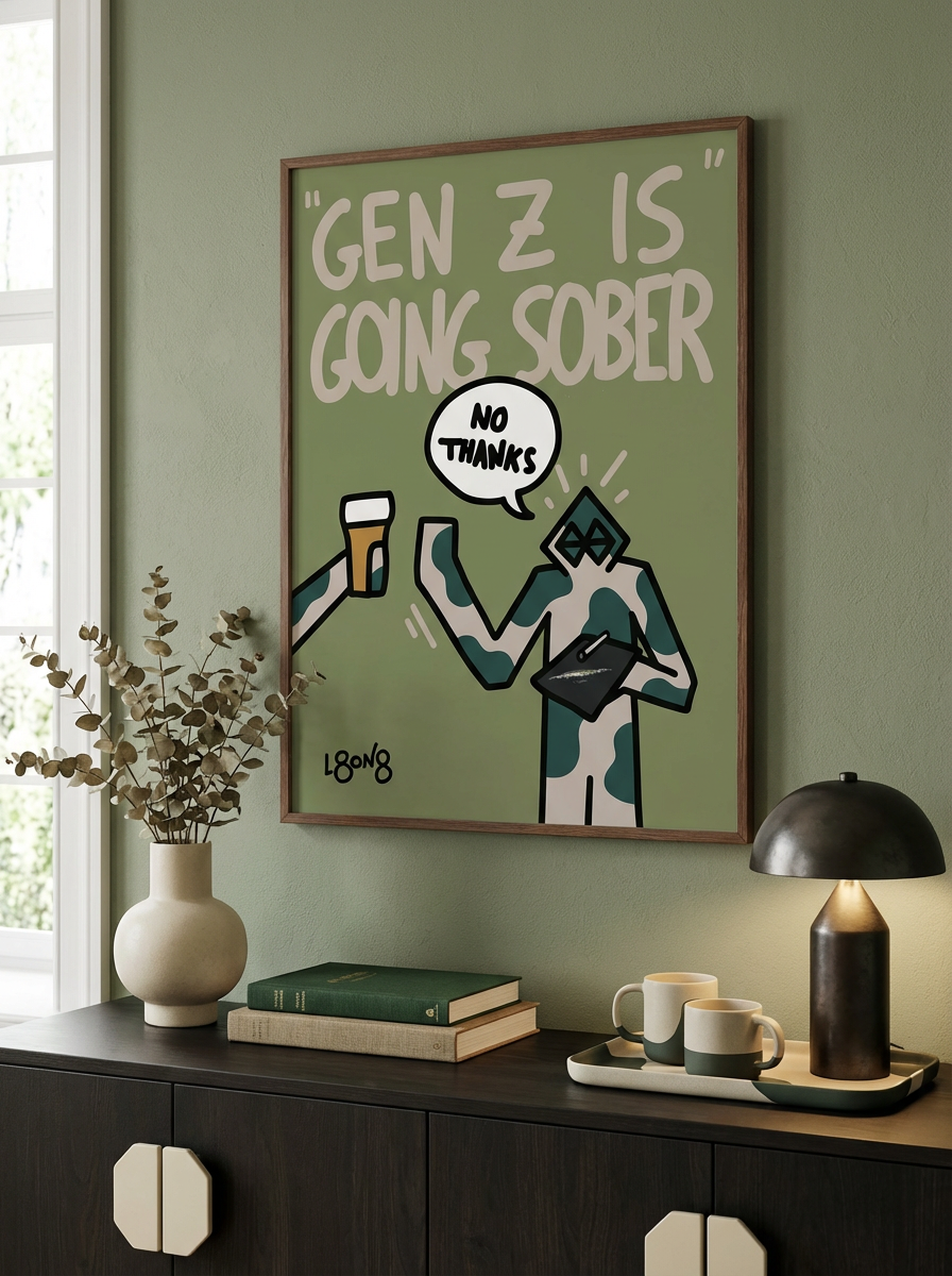 GEN Z IS GOING SOBER - Matte Poster