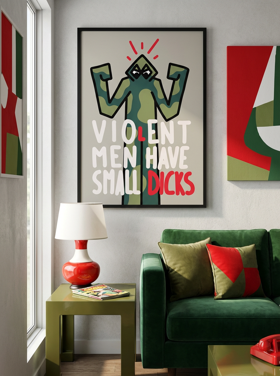 VIOLENT MEN HAVE SMALL D*CKS - Matte Poster