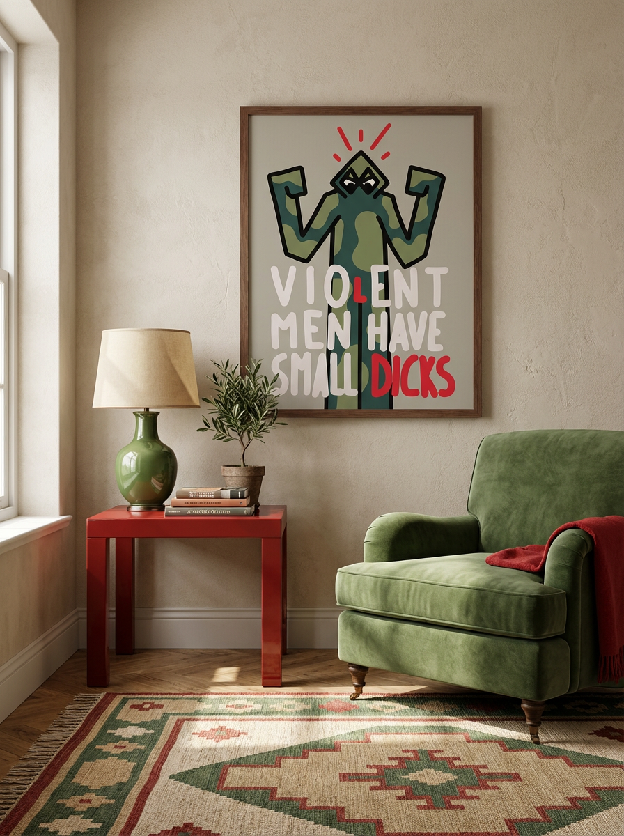 VIOLENT MEN HAVE SMALL D*CKS - Matte Poster