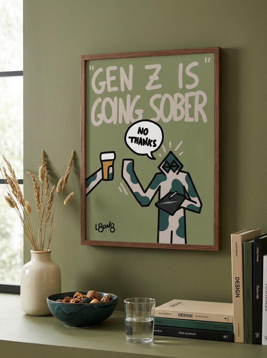 GEN Z IS GOING SOBER - Matte Poster
