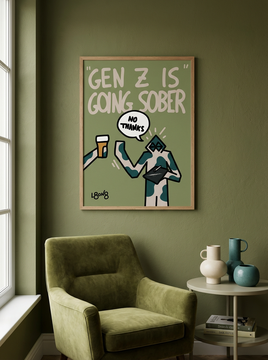 GEN Z IS GOING SOBER - Matte Poster