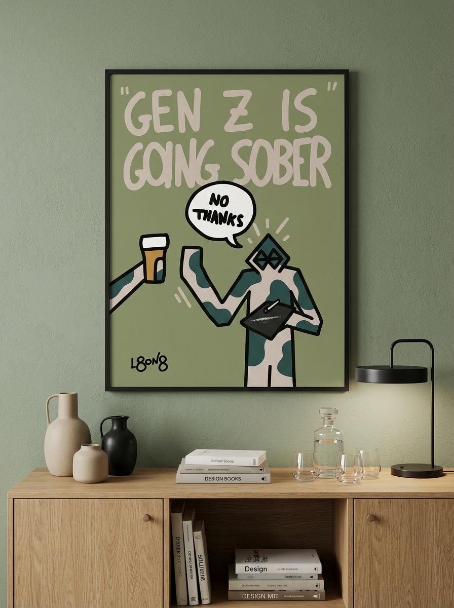 GEN Z IS GOING SOBER - Matte Poster